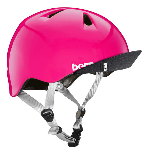 Bern Tigre - Casco De Ciclismo, Rosa Brillante Con Visera Ab