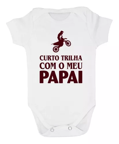 Body De Bebe Motocross Partiu Trilha Com o Papai