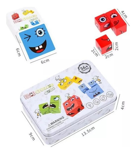 Juego De Expresiones Y Emociones En Madera Emoji Didáctico