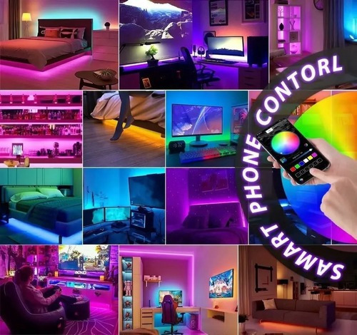 Tira Led Bluetooth 5m Luces Led Controlada Por App Rgb