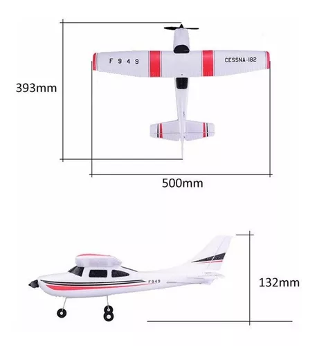 Avião de controle remoto aeromodelo cessna 182 wl toys f949 - AEROFLY  AEROMODELOS