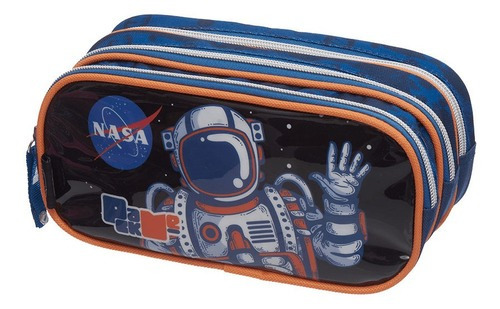 Estojo Triplo Pack Me Nasa Patch - U Cor Azul