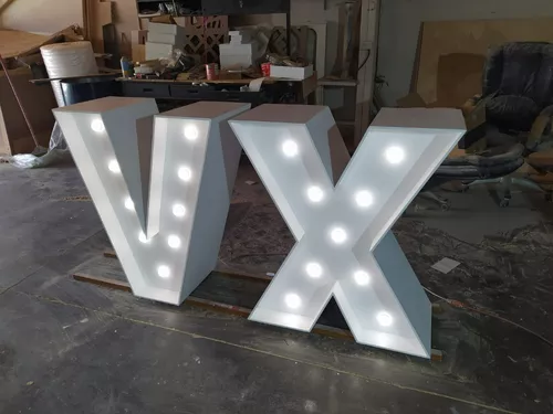 Letras luminosa XXL – 120 cm de altura – Woodmoments