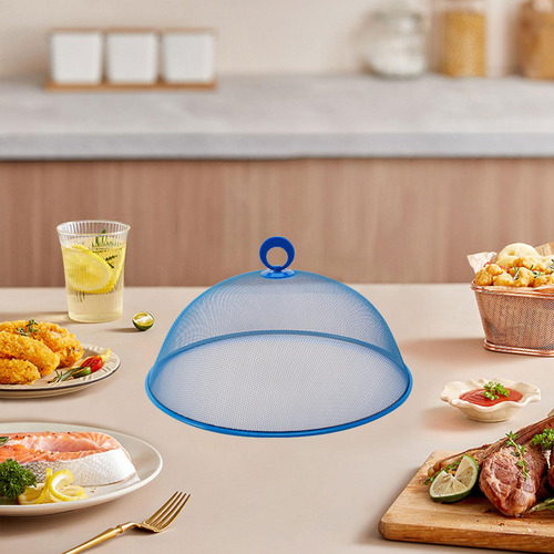 Pantalla De Malla Metálica Para Alimentos, Cubierta De Azul