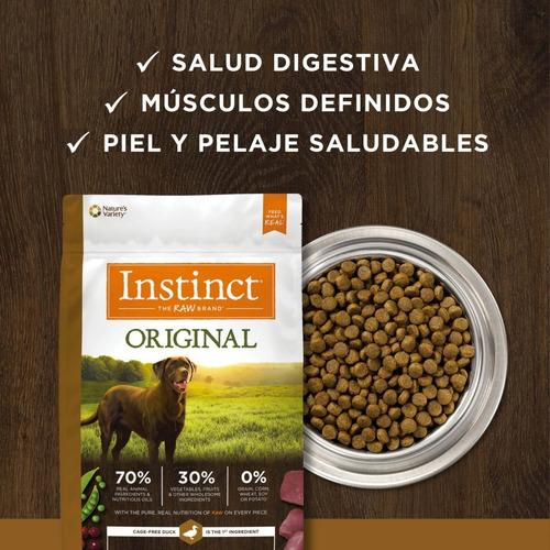 Imagen 5 de 5 de Croquetas Instinct Pato 9 Kg Para Perros