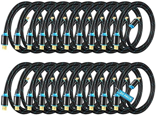 Maximm Cable Trenzado De Nailon Hdmi 2.0 4k De Alta Velocida