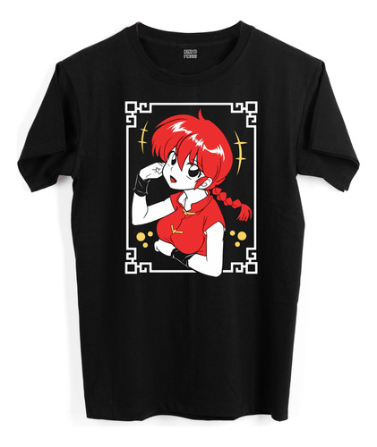 Playera Anime Hombre Negra Ranma Chan Manga Shounen 1582