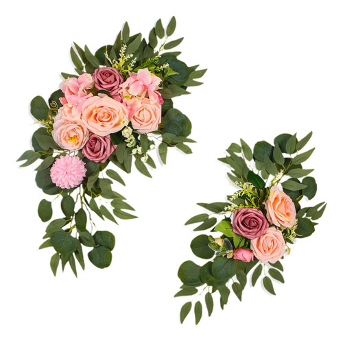 Botín De Flores Artificiales Con Forma De Arco De Boda Para