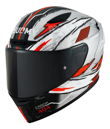 Casco Para Moto Suomy Track-1 404 Talla Xl Color Negro