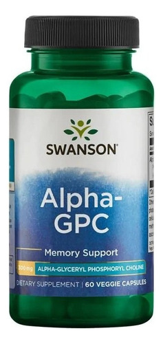 Alpha Gpc  Gliceril Fosforil Colina Memoria 60 Caps 300mg