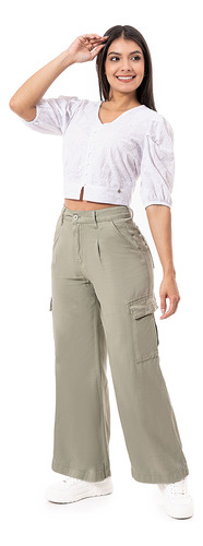 Pantalon Cargo Drill Mujer Danih