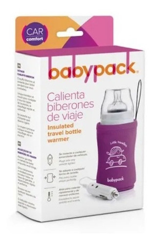 Calienta Mamadera Para Auto 12 Volt Babypack Violeta