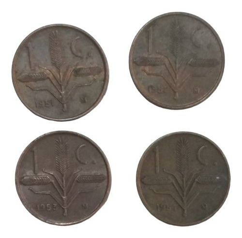 Monedas 1 Centavo Espiga 4 Piezas De 1951 A 1954 Envio $55