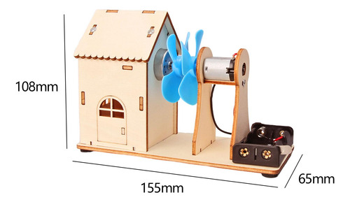 Diy Gerador De Vento Brinquedo Gerador De Energia Elétrica