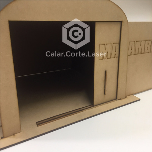 Maqueta Hangar Base Marambio Antartida Fibrofacil Mdf