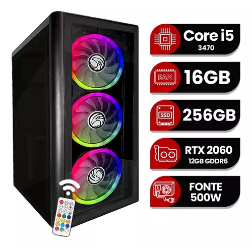 Computador Pichau Gamer, Intel i5-10400, GeForce RTX 2060 6Gb, 8GB DDR4,  SSD 240GB