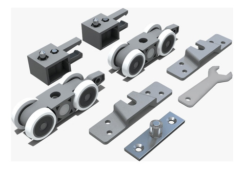 Kit Sistema Deslizante Porta Passagem 100kg Ro-82 Rometal