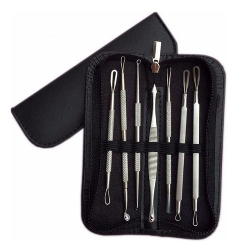 Set Acero Inoxidable 7pcs Acne Puntos Negros Cuidado Piel