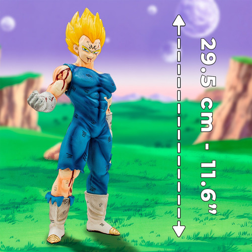 Figura Majin Vegeta Dragon Ball Z 30cm Coleccion Daño