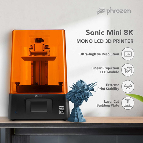 Phrozen Sonic Mini 8k Lcd Resin 3d Printer, Resolución Más A