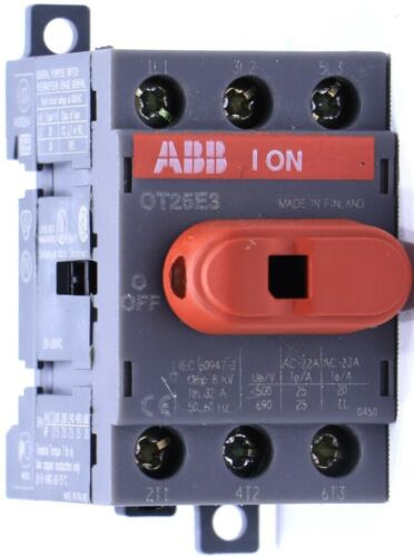 * New Abb Ot16e3 Disconnect Switch 25a 3 Pole Ddh