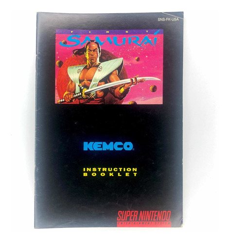 First Samurai - Manual Original De Super Nintendo Ntsc
