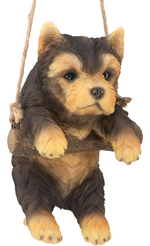 ~? Diseño Toscano Yorkie Cachorro En Una Percha Colgante Esc