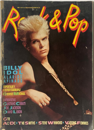 Rock & Pop, Billy Idol, Gustavo Cerati, 1986, 76 Pp, F21b7