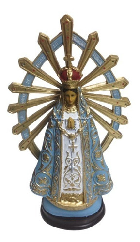 Virgen De Lujan 30 Cm Plastisol Irrompible Imagen Religiosa