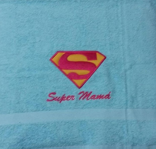 Toalla Bordada Personalizada Super Mama Super Abuela