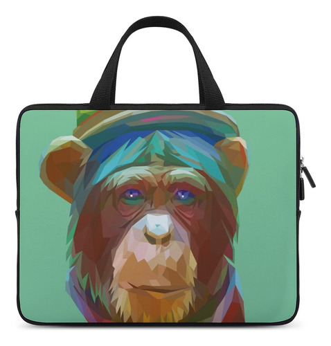 Retrato Un Hipster-chimpance Bolsa Delgada Para Computadora