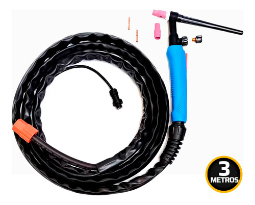 Máquina Solda Eletrica Tig Mma Com Tocha Wp-9 Universal 3m