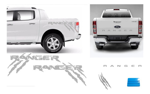 Calcomanía 2 Sticker Ford Ranger Y Letras Para Tapa Ranger