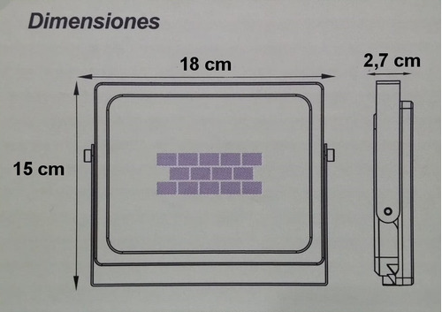 Imagen 3 de 4 de Reflector Proyector Led 50w Interelec Ip65 Luz Dia Exterior