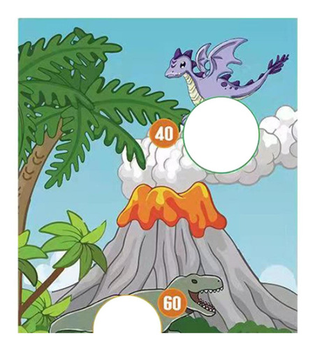 Imagen 8 de 9 de Juego De Lanzamiento De Volcán De Dinosaurio Banner De