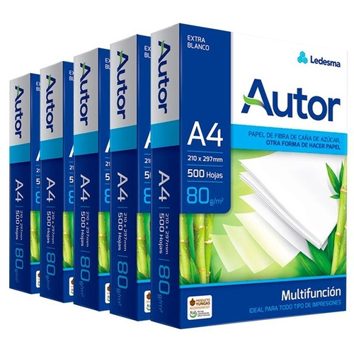 Resmas Autor A4 80 Gr (x Mayor Y Menor)