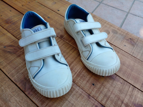 Zapatillas Escolares Cuero Cara Y Seca N° 35 Velcro La Plata