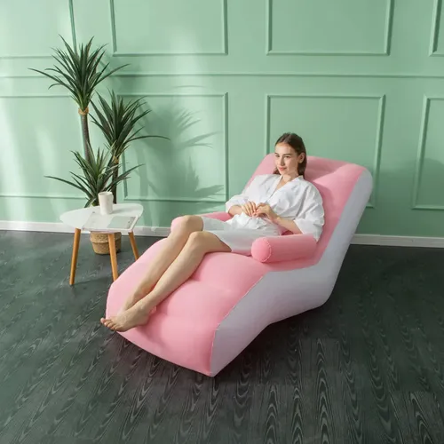 Sofá Inflable Ergonómico En Forma De S, Portátil, Suave