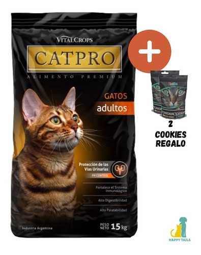 Alimento Catpro Gato Adulto X 15 Kg - Happy Tails 