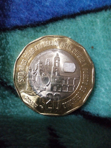 Moneda 20pesos Veracruz