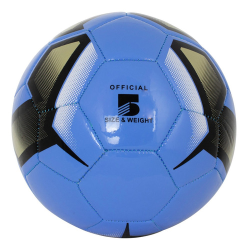 Pelota Futbol N°5 Blanca Multicolor Simil Cuero