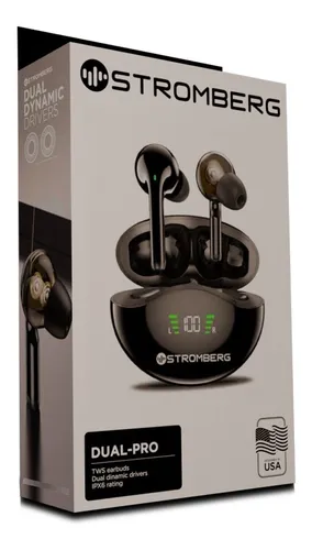Auriculares Bluetooth In Ear Tws Stromberg Dual pro Color Negro