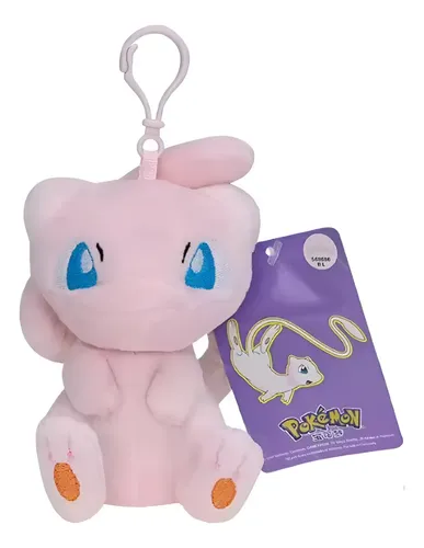 Mew Pokémon Pelúcia Original Nintendo 15cm C/ Gancho Rosa