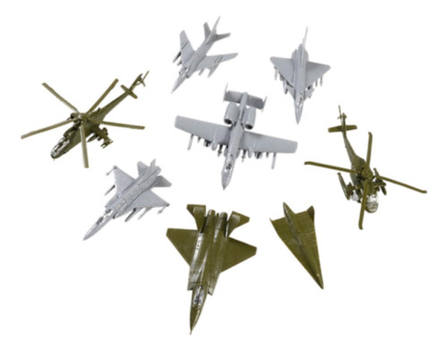 ////8 Piezas De Avión Ensambladas Modelo 1:144 Estilo Modelo