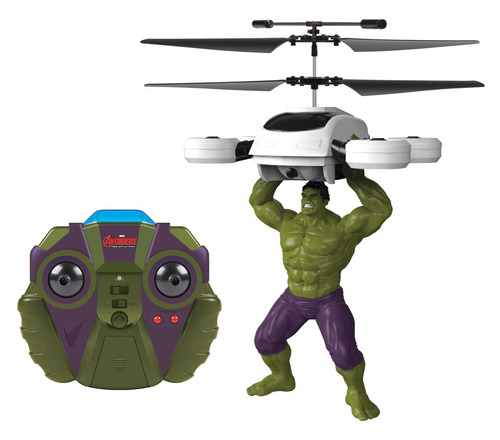 Helicóptero Con Hulk Avengers A Control Remoto 2 Ch Marvel