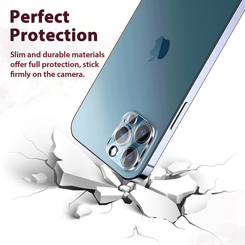 Imagen 5 de 10 de Lamina Protector Cámara Compatible Con iPhone 13 Pro Max