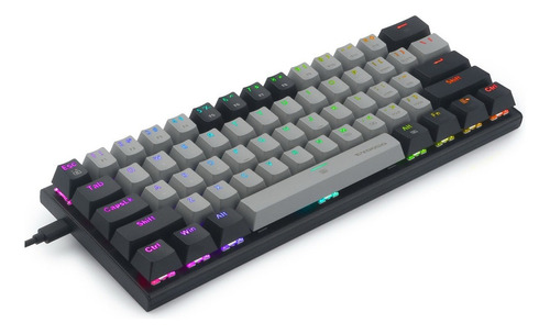 Teclado Gamer E-yooso Z-11 61 Chave Inglés Con Luz Rgb