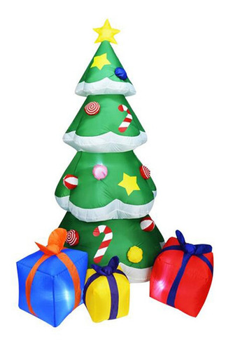 Árbol De Navidad Inflable De 1,8 M Con Cajas De Regalo Para