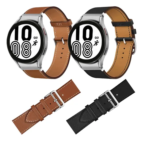 2 Correas De Piel Para Samsung Galaxy Watch 6 5 4 De 20mm