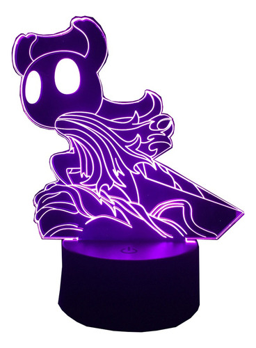 Lámpara Led 3d Hollow Knight Para Dormitorio, Figura De Luce